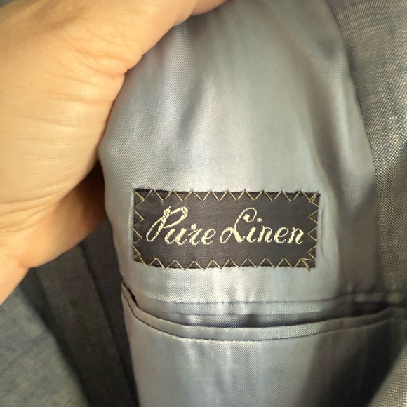 Ermenegildo Zegna pure linen blazer light blue. Runway item then dry cleaned - Picture 8 of 9